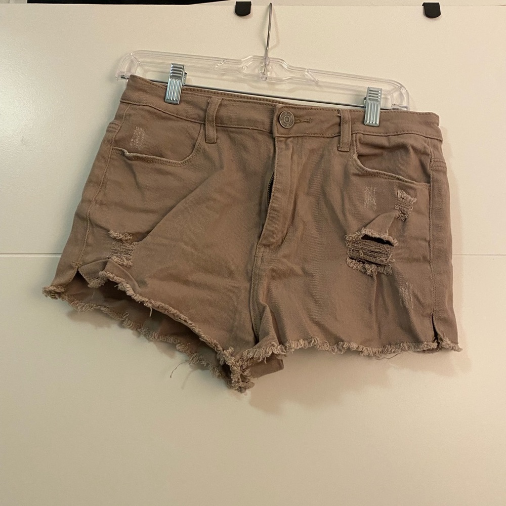 RSQ Ripped Khaki Shorts